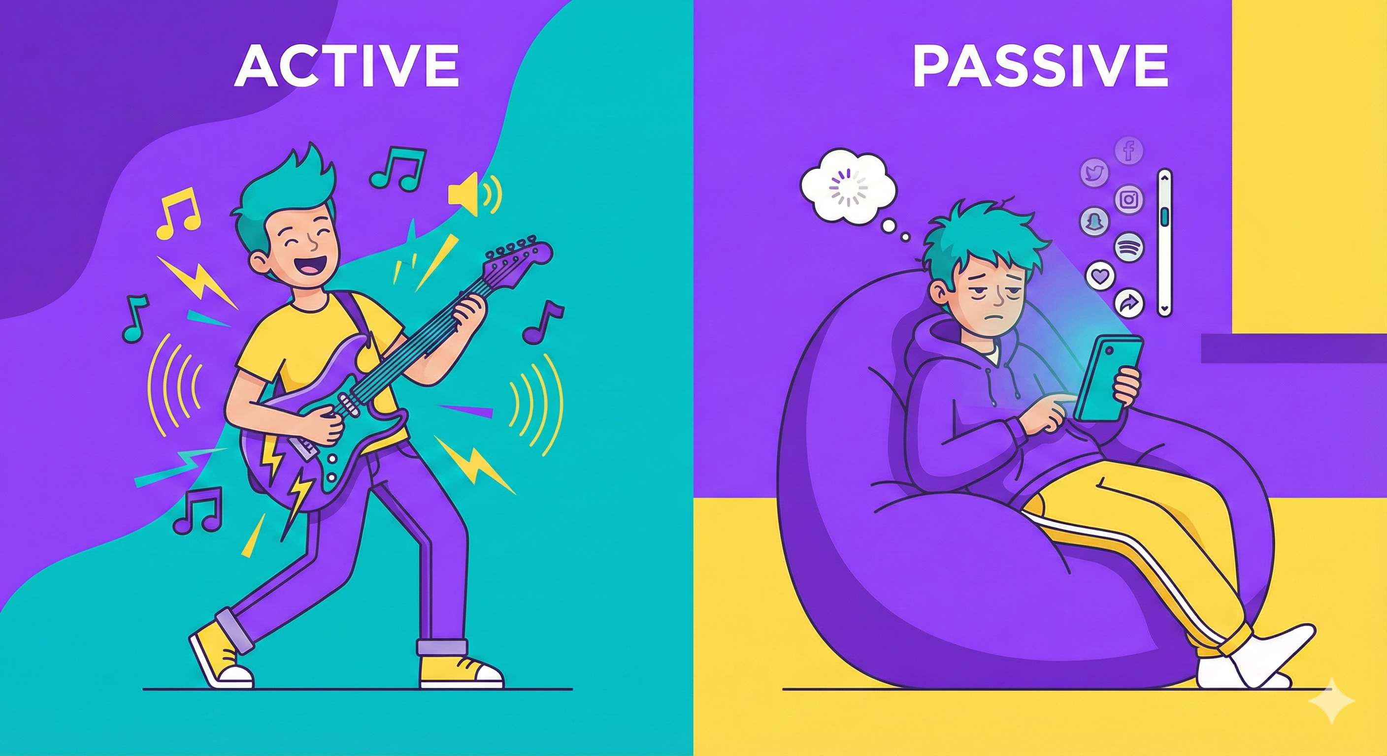 Active Guitar Playing vs Passive Scrolling